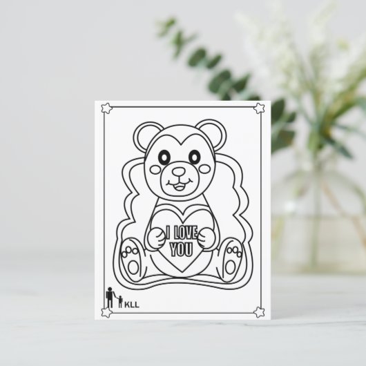 teddybeer liefde (Staand voorkant)