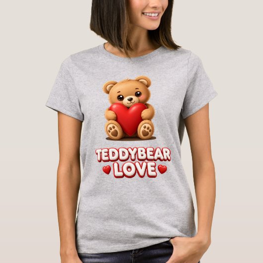 Teddybeer Liefde T-Shirt (Voorkant)