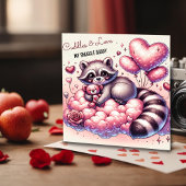 Teddybeer Liefde Wasbeer Valentijnskaart Feestdagenkaart