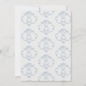 Teddybeer  lijst Toile Baby shower Kaart (Achterkant)
