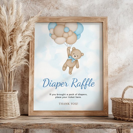 Teddybeer Luier Raffle Poster