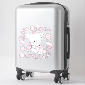 Teddybeer, Madeliefjes en ik Sticker (Koffer)