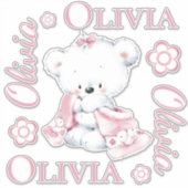 Teddybeer, Madeliefjes en ik Sticker (Voorkant)