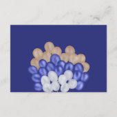 Teddybeer marine blauwe ballon luier loterij douch informatiekaartje (Achterkant)