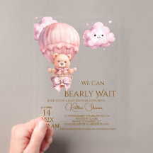 Teddybeer Meisje Baby Shower