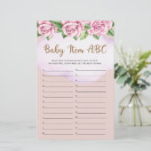 Teddybeer meisje baby shower Baby Item ABC Spel (Staand voorkant)