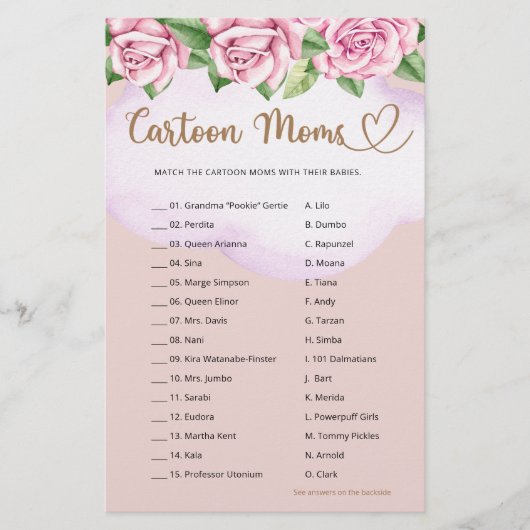 Teddybeer meisje baby shower Cartoon Moms (Voorkant)