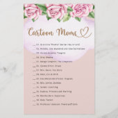 Teddybeer meisje baby shower Cartoon Moms (Achterkant)