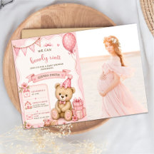 Teddybeer Meisje Baby Shower Foto