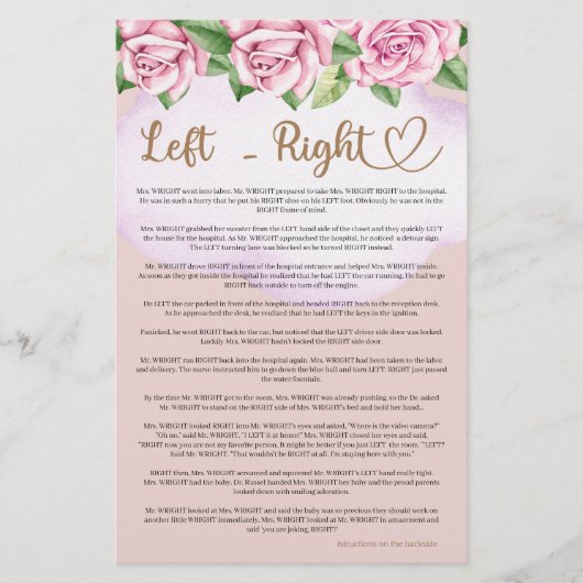 Teddybeer meisje baby shower Links Rechts (Voorkant)