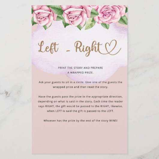 Teddybeer meisje baby shower Links Rechts (Achterkant)