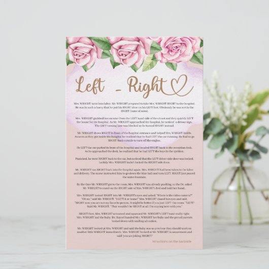 Teddybeer meisje baby shower Links Rechts (Staand voorkant)