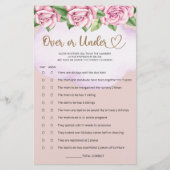 Teddybeer meisje baby shower over of onder (Voorkant)