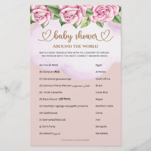 Teddybeer meisje Baby shower rond de wereld