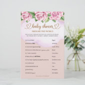 Teddybeer meisje Baby shower rond de wereld (Staand voorkant)