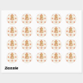 Teddybeer Meisje Baby Shower Sticker (Vel)