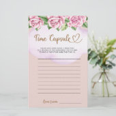 Teddybeer meisje baby shower Tijd Capsule (Staand voorkant)