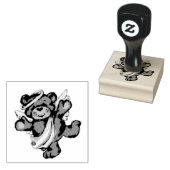 Teddybeer met Angel Wings Stamp Rubberstempel (Gestempeld)