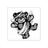 Teddybeer met Angel Wings Stamp Rubberstempel (Afrduk)