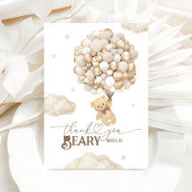 Teddybeer met ballonnen Baby shower Beary Veel