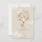 Teddybeer met ballonnen Baby shower Beary Veel Bedankkaart (Achterkant)