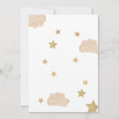 Teddybeer met ballonnen goudneutraal Baby shower Kaart (Achterkant)