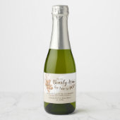 Teddybeer met ballonnen Mini Mousserende Wijn Labe Sparkling Wijnetiket (Voorkant)