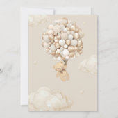 Teddybeer met ballonnen Neutraal Baby shower Kaart (Achterkant)