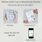 Teddybeer met ballonnen Spaans Baby shower Wit Acryl Uitnodigingen