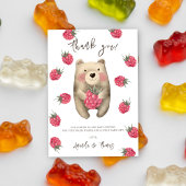 Teddybeer met bessen - dank u bedankkaart