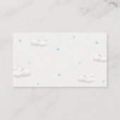 Teddybeer met blauwe ballonnen Luier Raffle Informatiekaartje (Achterkant)