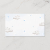 Teddybeer met blauwe ballonnen Luier Raffle Informatiekaartje (Achterkant)