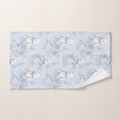 Teddybeer met blauwe rozen bad handdoek (Handdoek)
