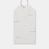 Teddybeer met Blue Balloons Baby shower Cadeaulabel (Achterkant)