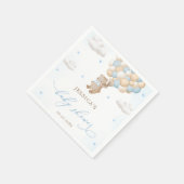 Teddybeer met Blue Balloons Baby shower Servet (Hoek)