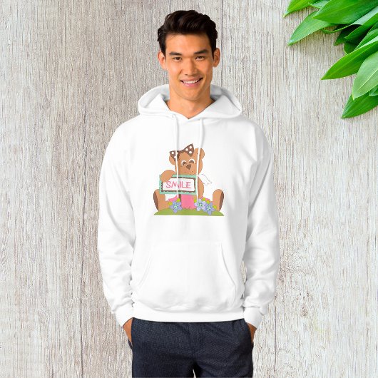 Teddybeer met boog die het lachsignaal vasthoudt hoodie