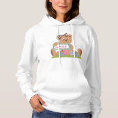 Teddybeer met boog die het lachsignaal vasthoudt hoodie (Voorkant)