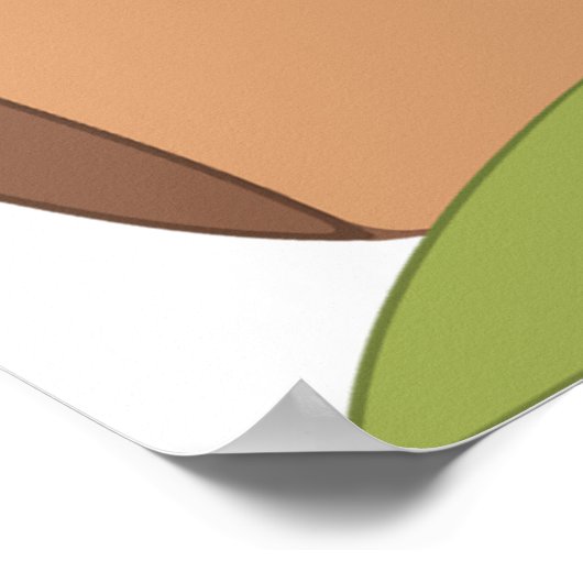 Teddybeer met boog die het lachsignaal vasthoudt poster (Hoek)