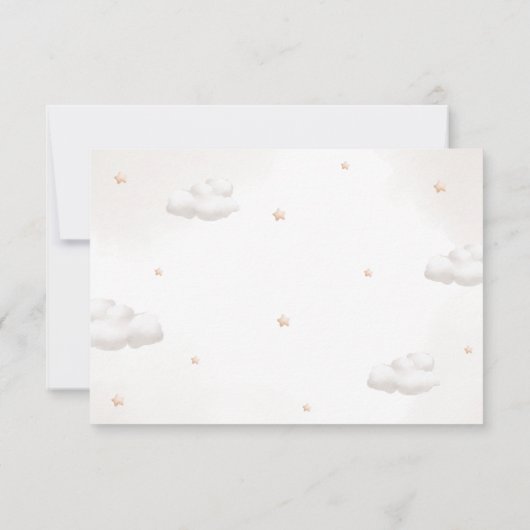 Teddybeer met bruine ballonnen bedankkaart kaart (Achterkant)