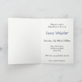 Teddybeer met cadeau - Baby shower Wenskaart (Binnen)