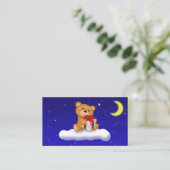 Teddybeer met cadeau - Luiers Raffle Ticket Informatiekaartje (Staand voorkant)