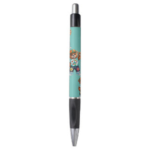 Teddybeer met casual vredig outfit 1 pen