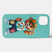 Teddybeer met casual vredige outfit 1 Case-Mate iPhone case (Achterkant (horizontaal))