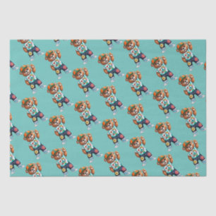 Teddybeer met casual vredige outfit 1 tissuepapier