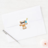 Teddybeer met Cocktail en Zonnebril Sticker (Envelop)