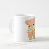Teddybeer met een boeket Mok (Voorkant links)
