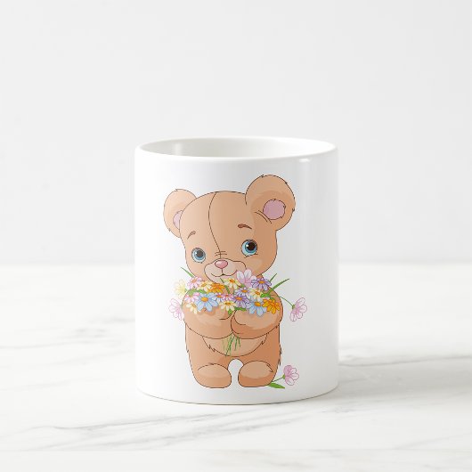 Teddybeer met een boeket Mok