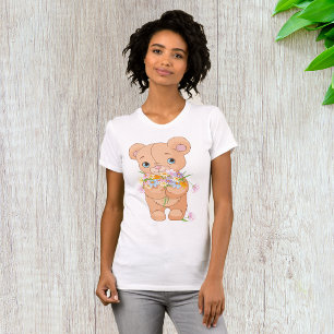 Teddybeer met een boeket vrouwen T-shirt