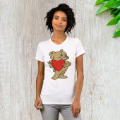 Teddybeer met een rood hart vrouwen T-shirt