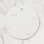 Teddybeer met groene ballonnen bedankjes labels (Achterkant)